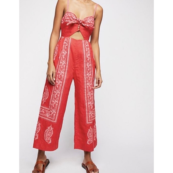 Free People Pants - Free People Bandana Jumpsuit